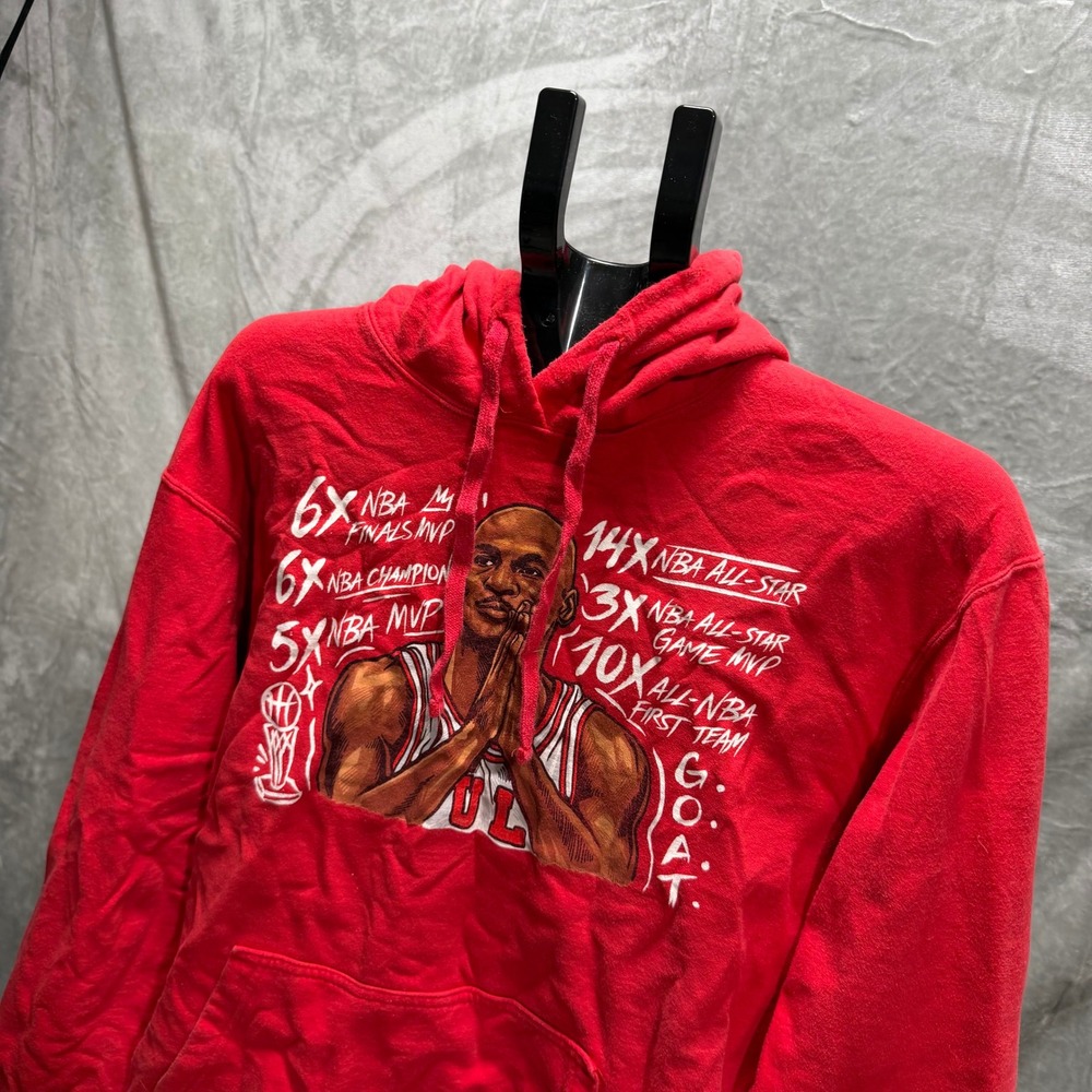 Michael Jordan GOAT Red Hoodie Sweatshirt Mens‎